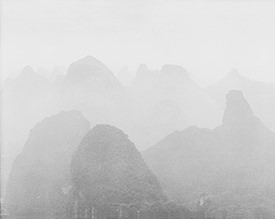 pinnacles in haze