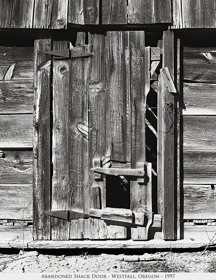 abandoned shack door