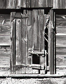 abandoned shack door