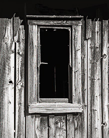 abandoned shack window