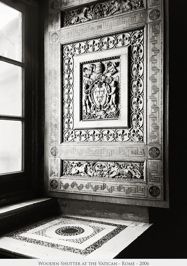 Wooden Shutter at the Vatican