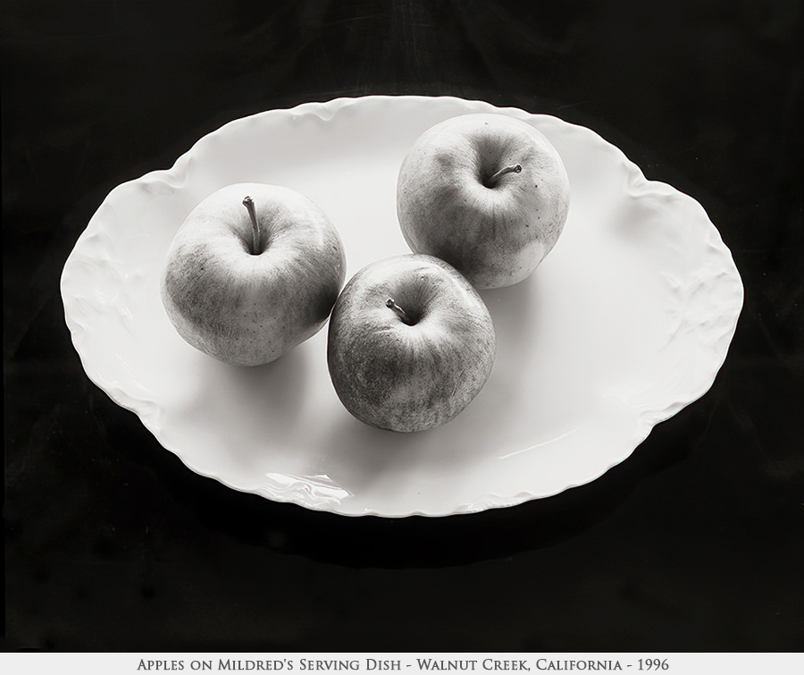 apples on Mildred's serving dish